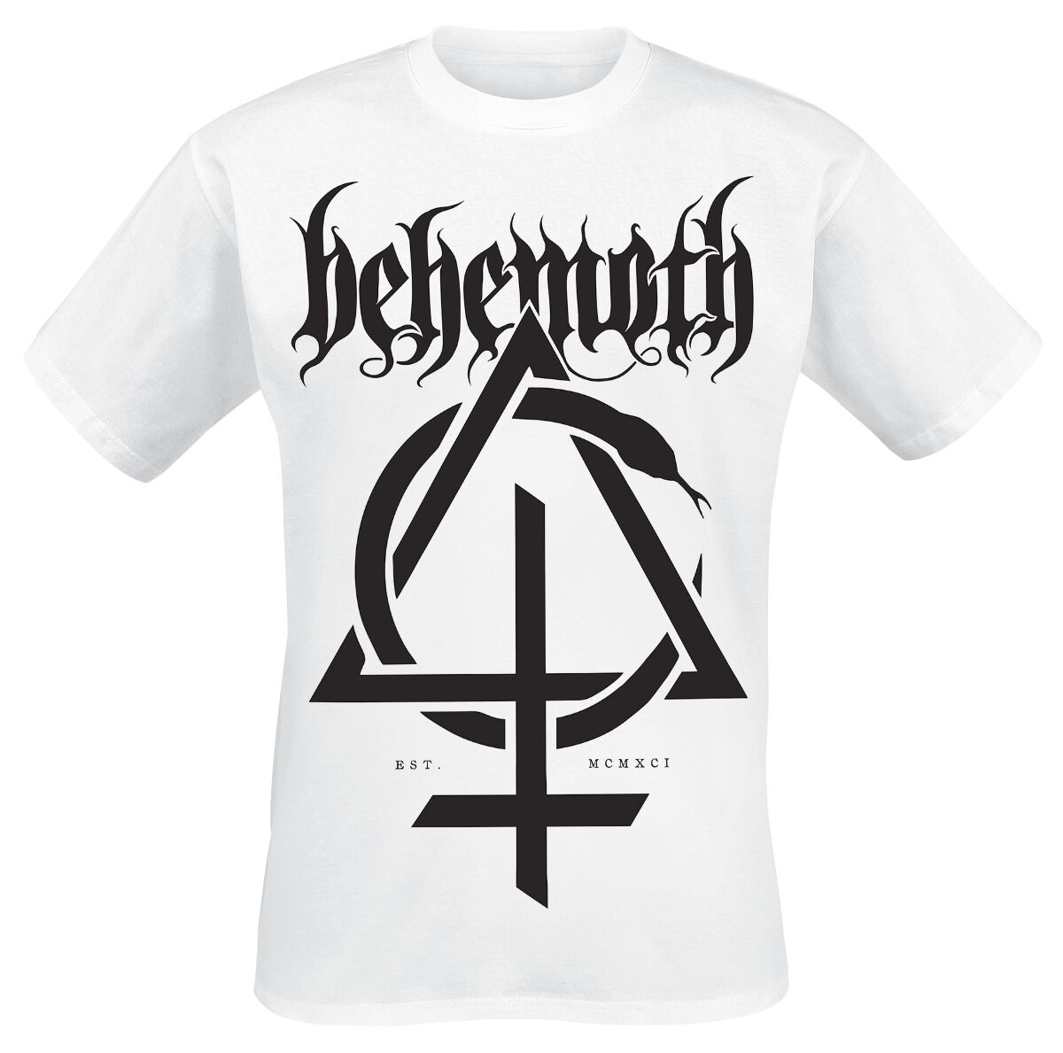 Behemoth T-Shirt - Opvs Contra Natvram White - S bis XXL - für Männer - Größe S - weiß  - EMP exklusives Merchandise!