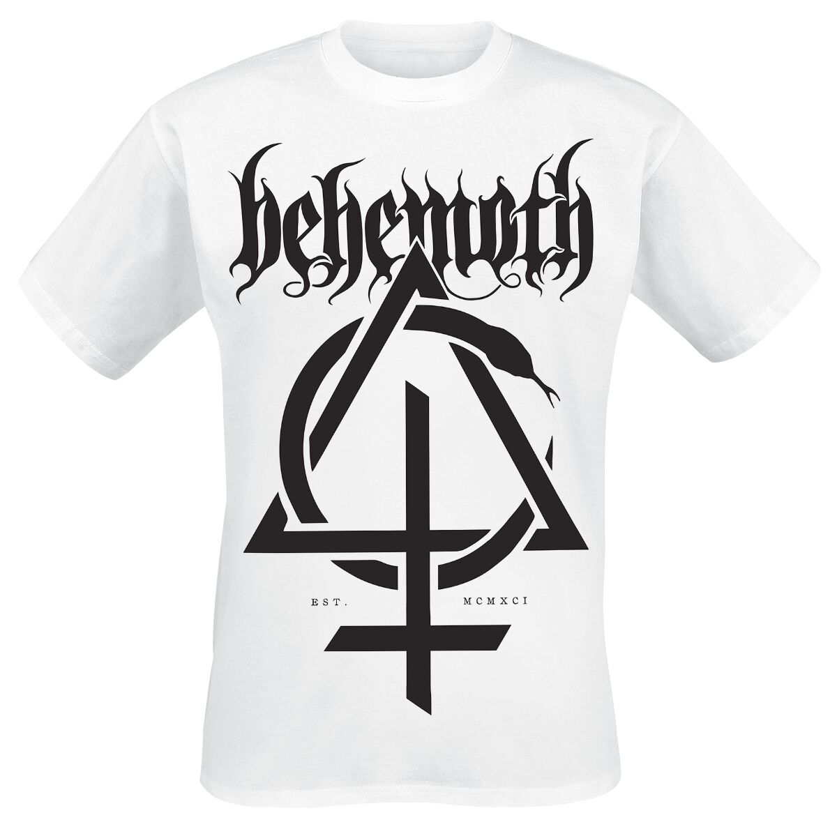 Behemoth T-Shirt – Opvs Contra Natvram White – S bis XXL – für Männer – Größe S – weiß  – EMP exklusives Merchandise!