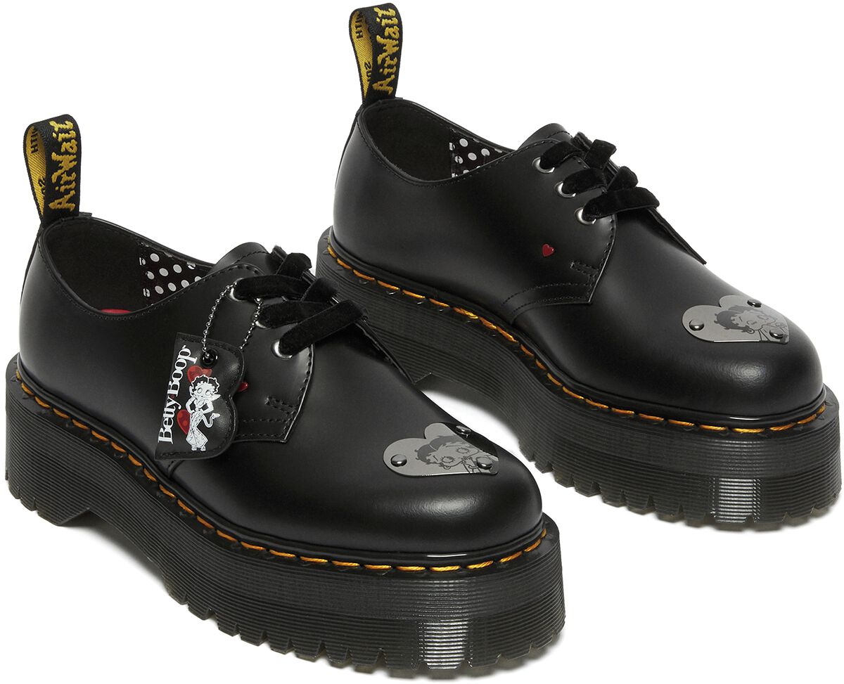 Dr. Martens 1461 Quad Betty Boop Plateau Schuhe Lace-up shoe black