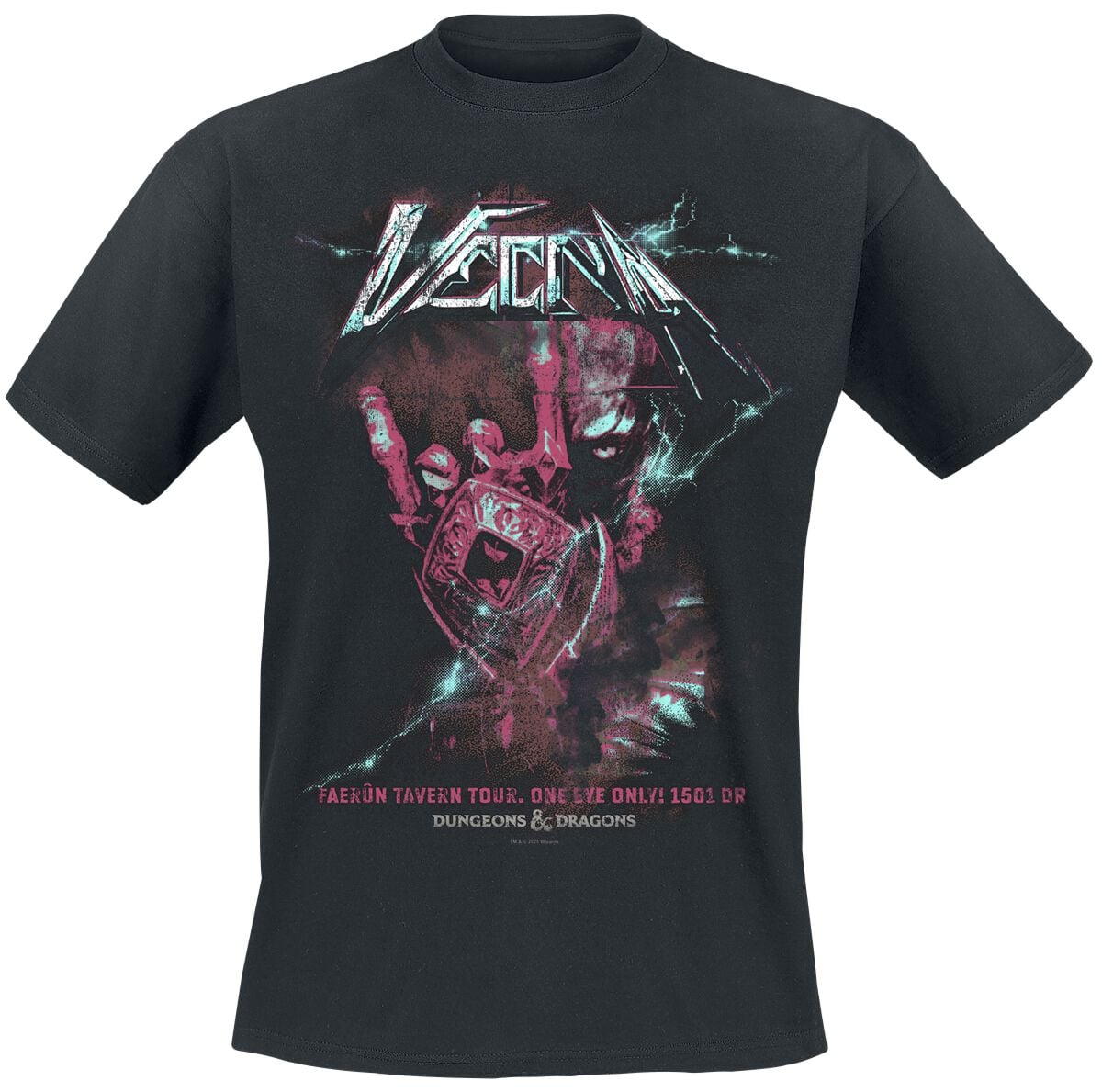 Dungeons and Dragons - Gaming T-Shirt - Vecna Lightning Rock Band - S bis XXL - für Männer - Größe L - schwarz