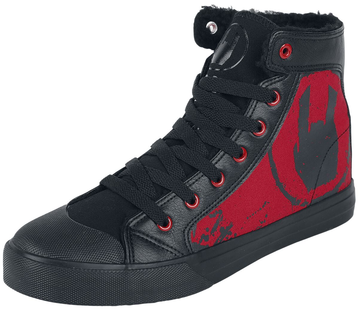 Image of Sneakers alte di EMP Stage Collection - Lined trainers with rock hand logo - EU37 a EU45 - Unisex - nero
