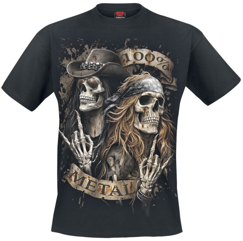 Spiral T-Shirt - Pure Metal - S bis 4XL - für Männer - Größe 4XL - schwarz