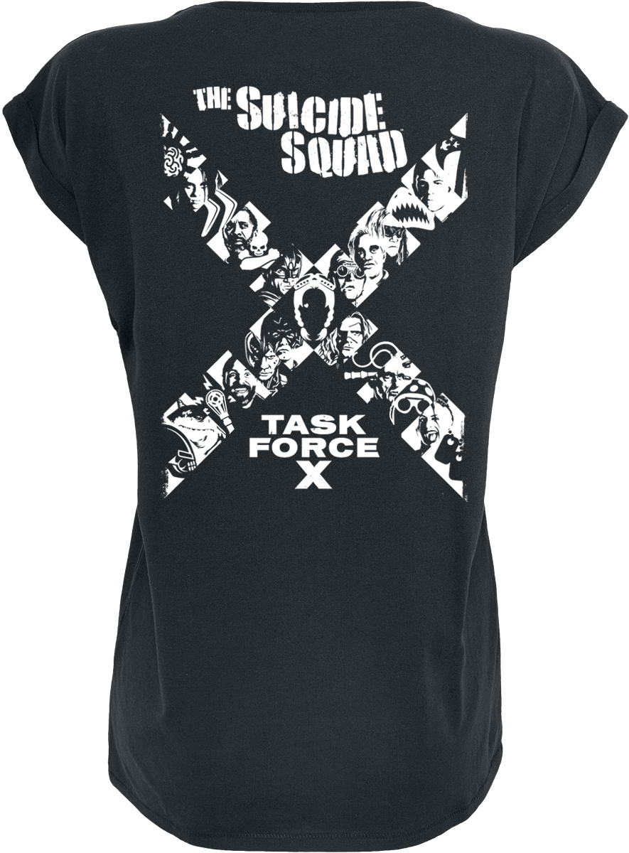 Suicide Squad - DC Comics T-Shirt - Task Force X - S bis XL - für Damen - Größe S - schwarz  - EMP exklusives Merchandise!