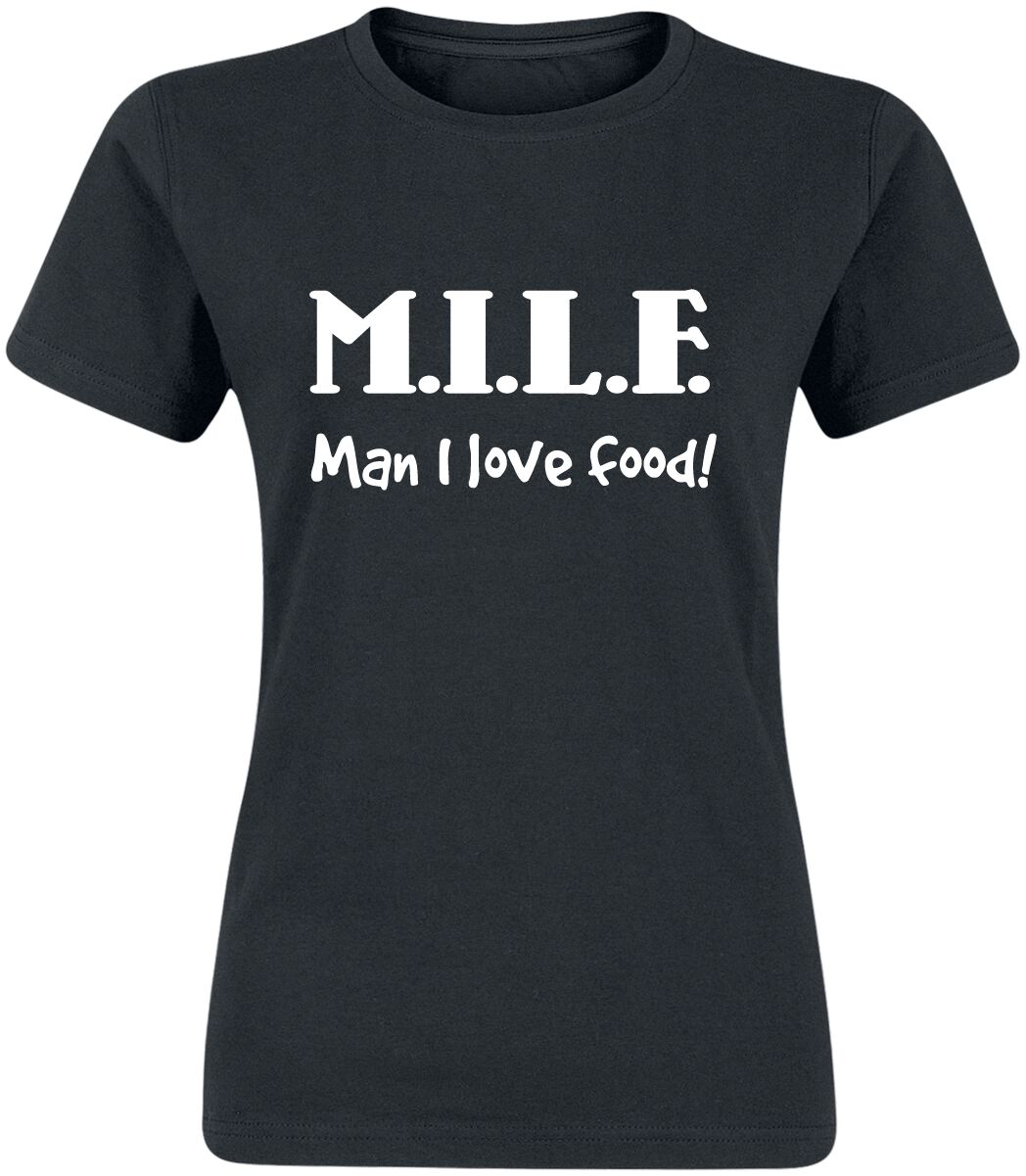 T-Shirt Manches courtes Fun de Food - M.I.L.F. - S à 3XL - pour Femme - noir