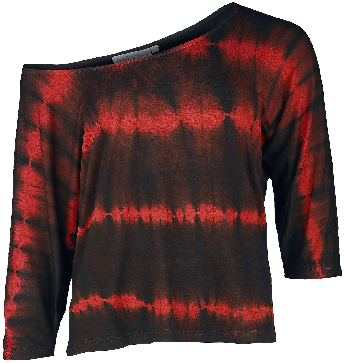 T-shirt manches longues Gothic de Innocent - Solana Top - 3XL - pour Femme - noir/rouge