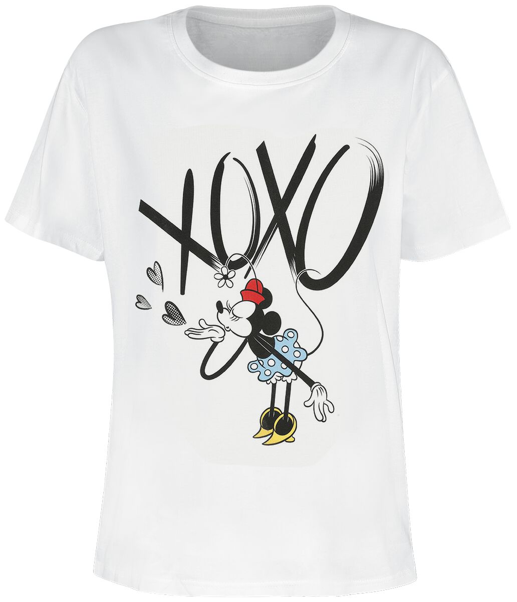 Levně Mickey & Minnie Mouse XOXO Dámské tričko bílá