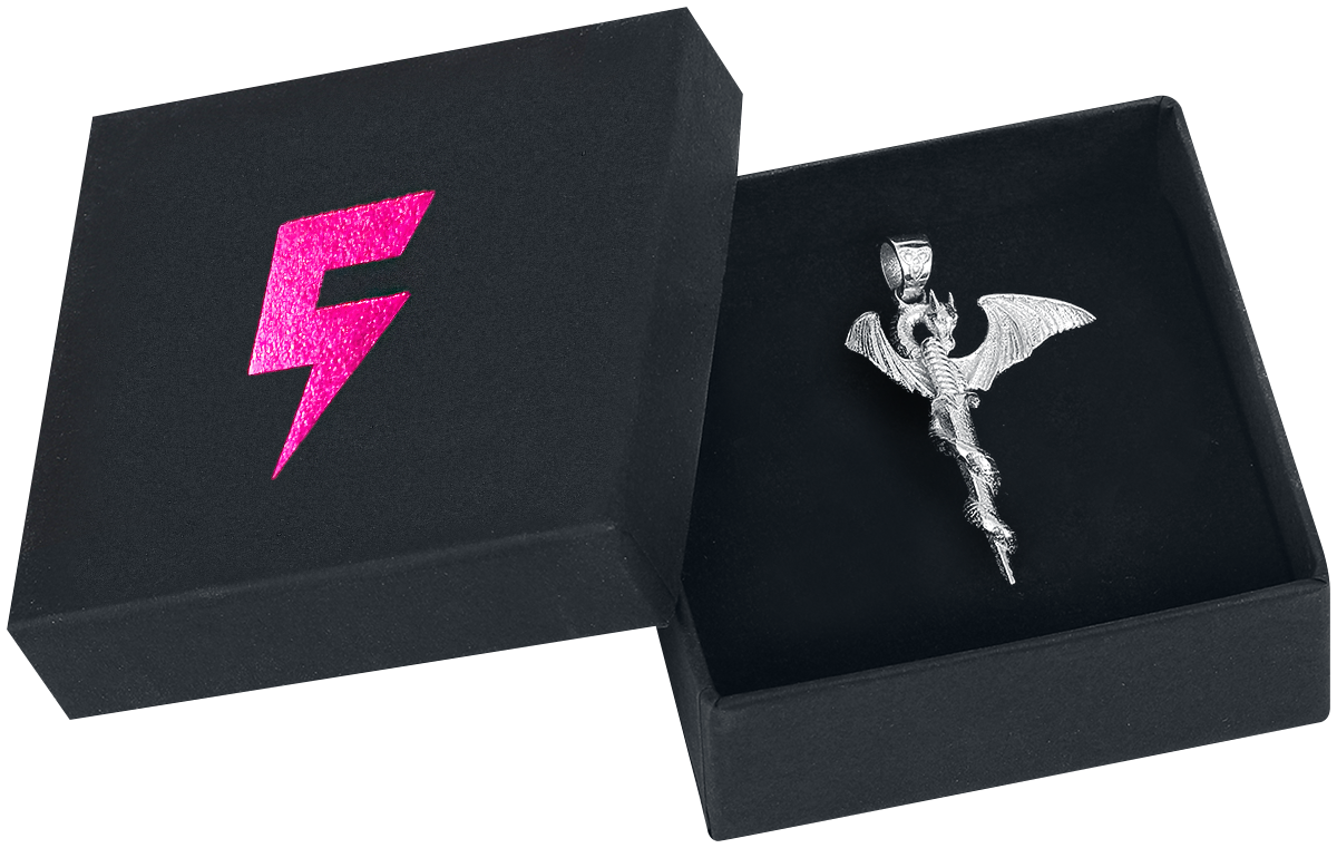 Cloud Factory Sword Dragon Anhänger silberfarben