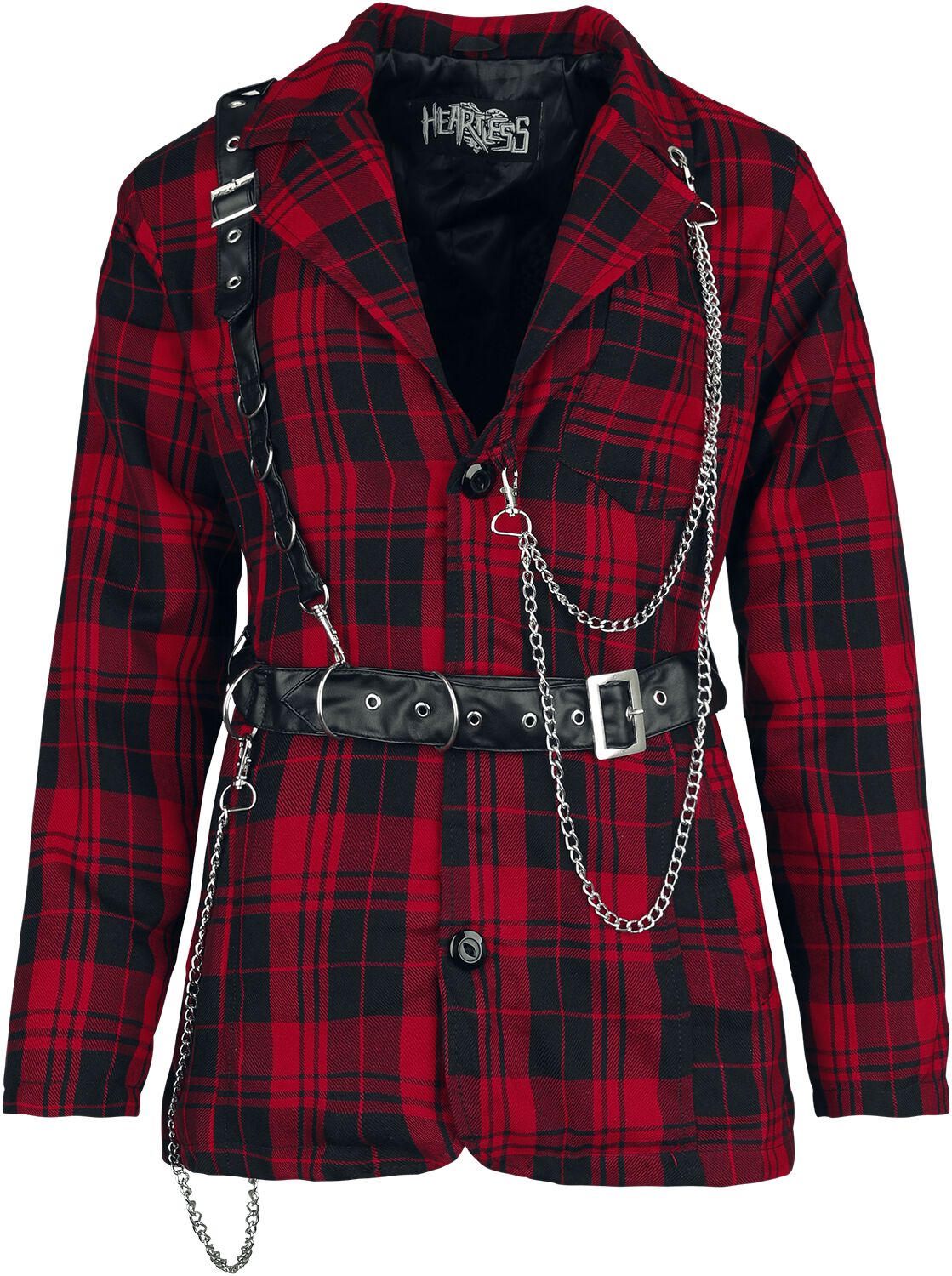 Heartless Blazer - Devas Jacket - S bis XXL - für Damen - Größe XL - rot/schwarz