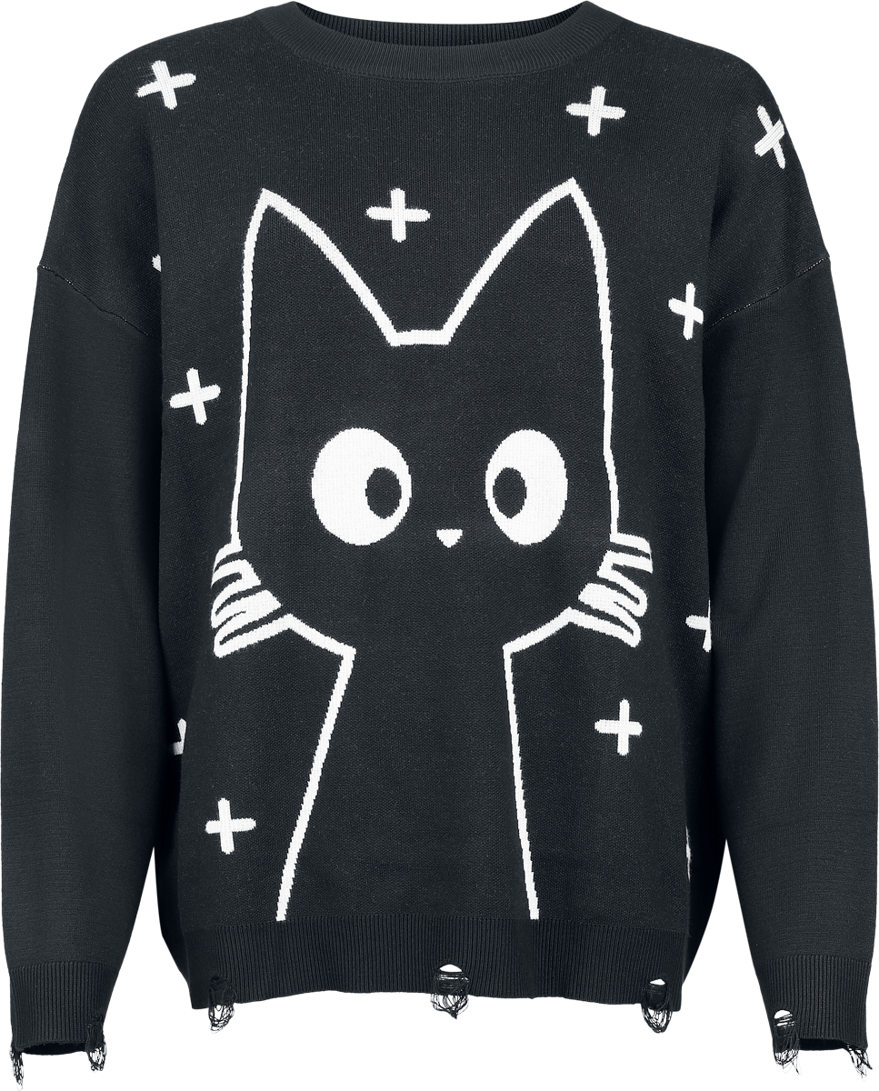 Banned Gothic Knit jumper - Lumi Jumper - for Women - black-white