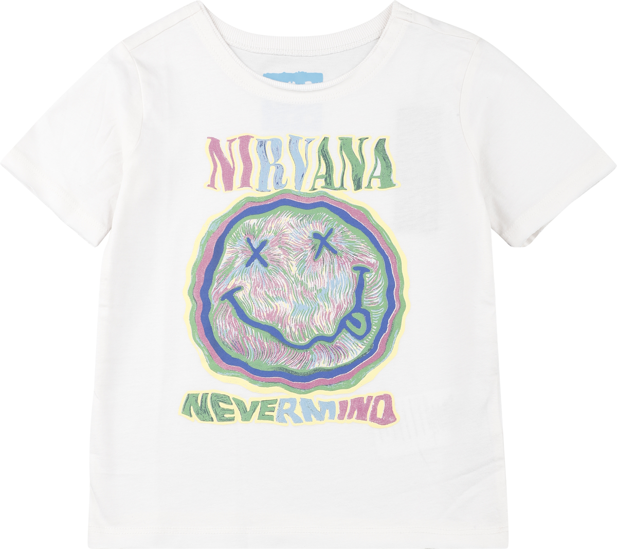Nirvana - Amplified Collection - Scribble Smiley - T-Shirt - altweiß
