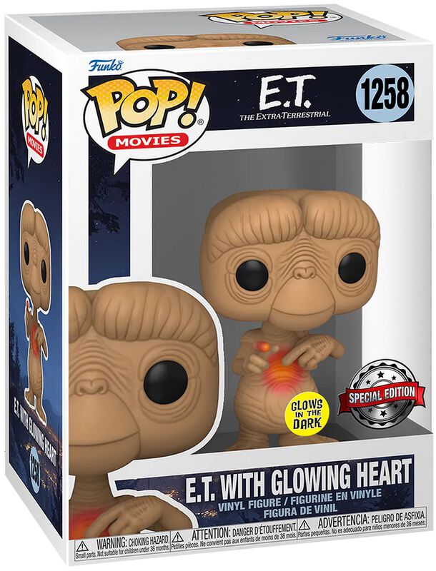 E.T. with Glowing Heart (GITD) Vinyl Figur 1258