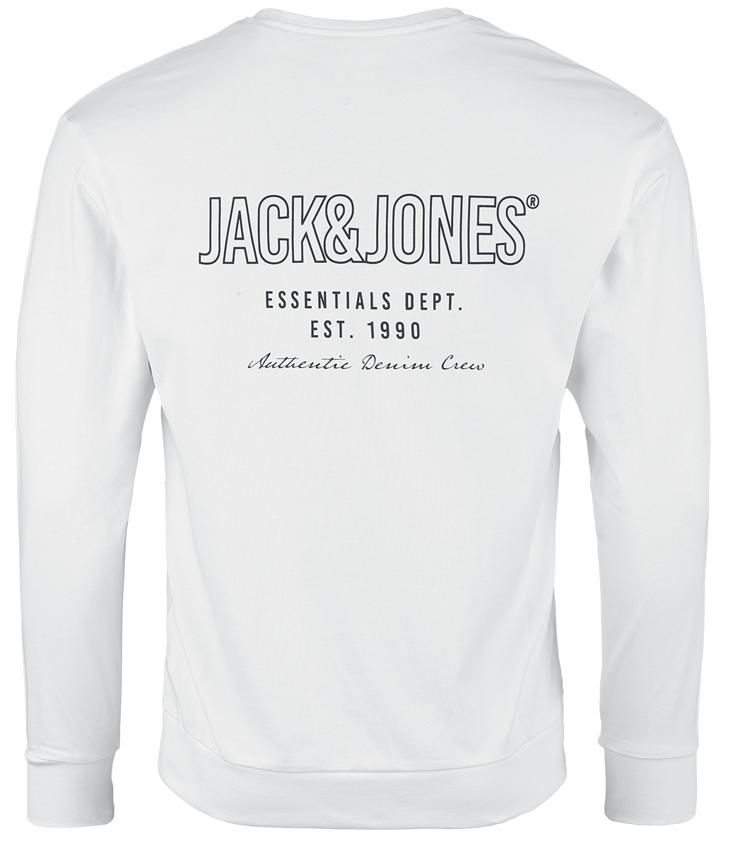 Jack & Jones Junior Sweatshirt für Kinder - JJGrow Sweat Crew Neck JNR - für Jungen - weiß