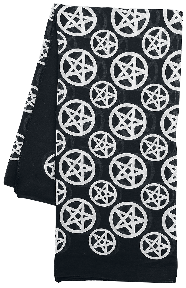 Rock Daddy Pentagramm Ocult Tuch Tuch schwarz weiß