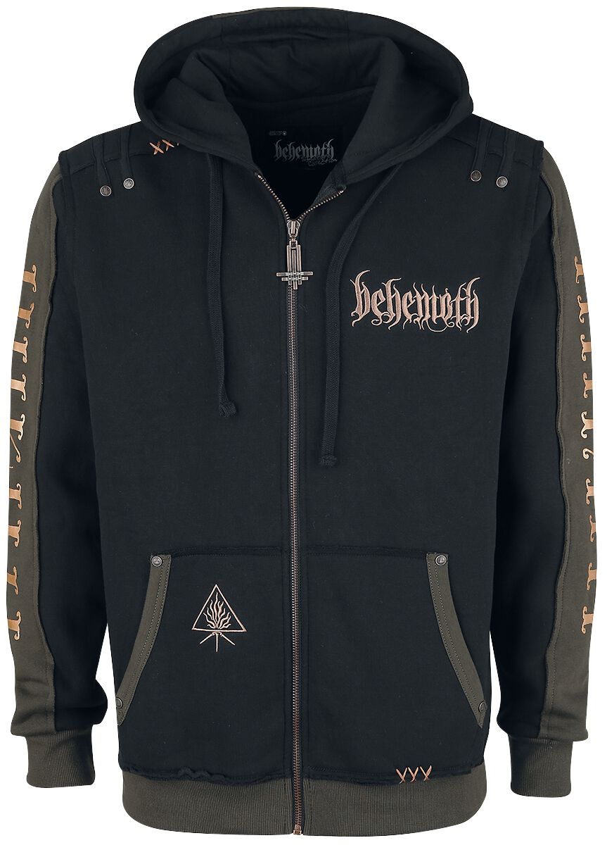 Levně Behemoth EMP Signature Collection Mikina s kapucí na zip černá