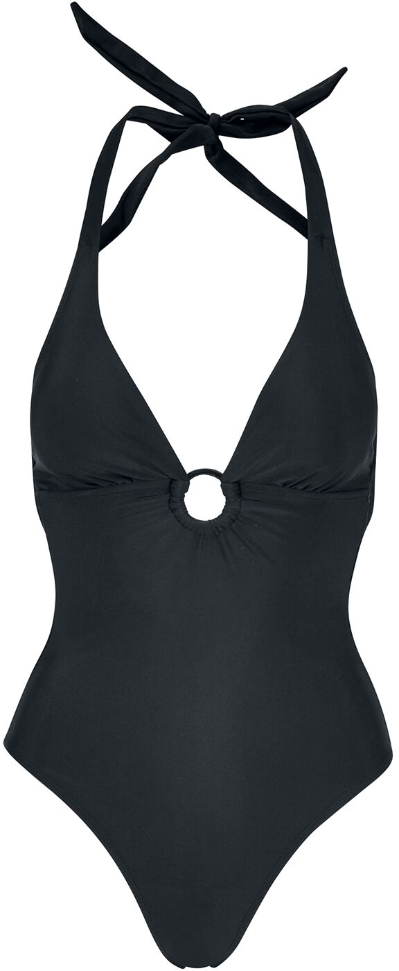 Ladies Recycled Neckholder Swimsuit Badeanzug schwarz von Urban Classics