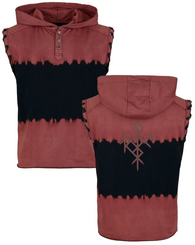 Canotta  di Black Premium by EMP - Pagan Roots hooded TankTop - S a XXL - Uomo - nero/rosso