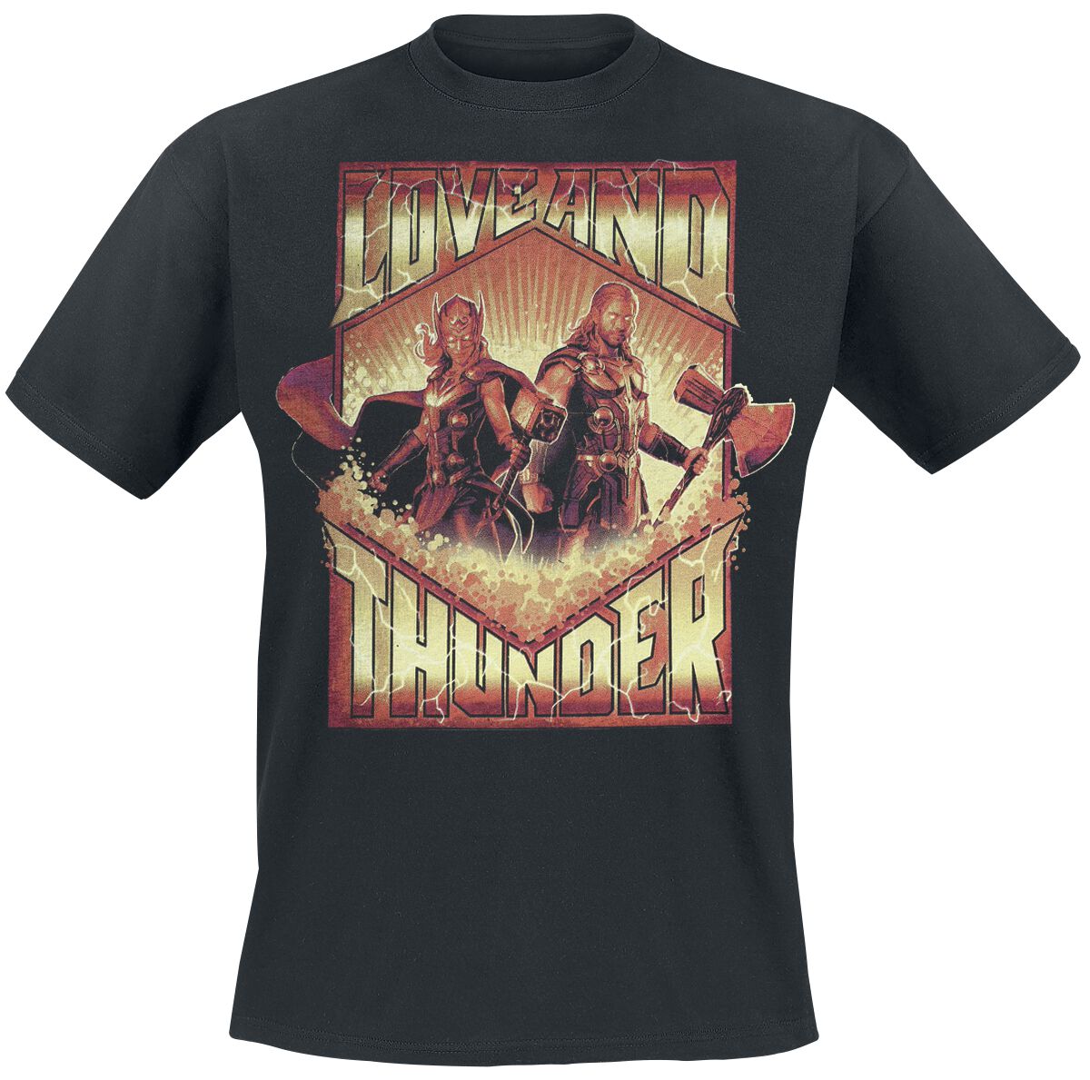 Love And Thunder Thor & Jane T-Shirt schwarz von Thor