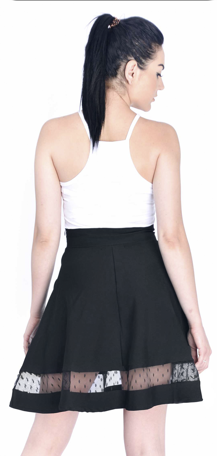 Alchemy England Bleeding Roses Kurzer Rock schwarz