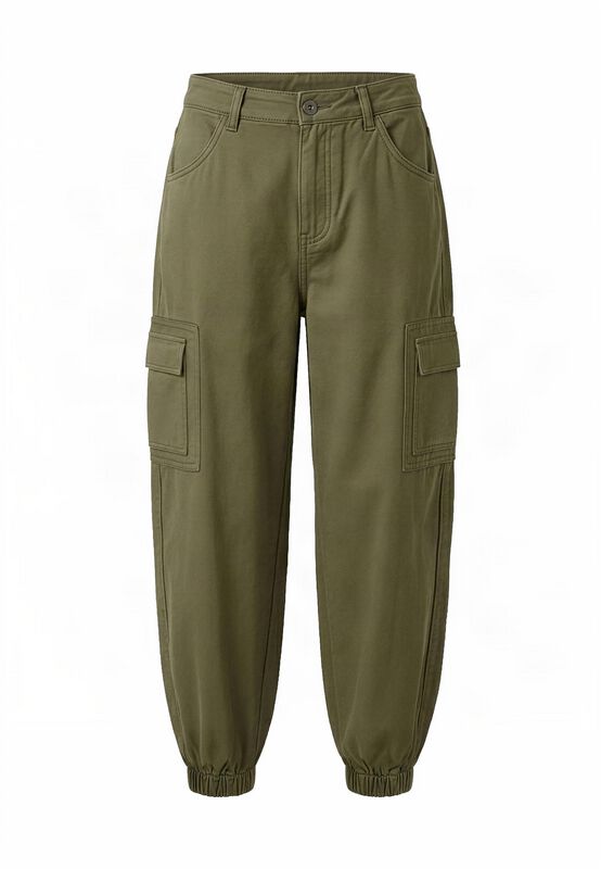 Pantalon Cargo  de Urban Classics - Ladies Cotton Twill Cargo Pants - 27 à 31 - pour Femme - olive