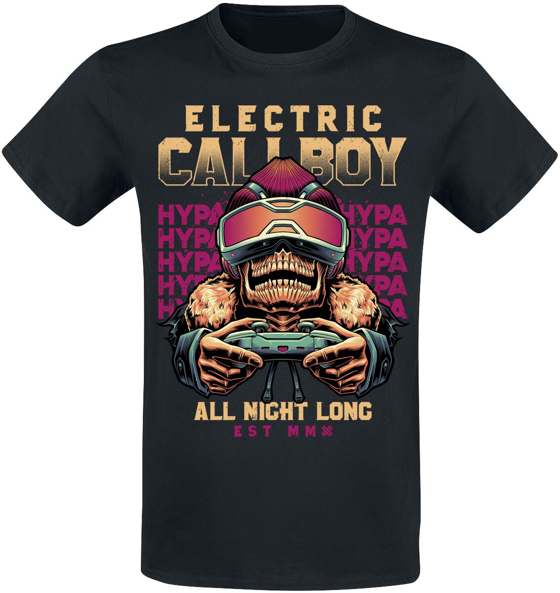 Electric Callboy T-Shirt - All Night Long - S bis 3XL - für Männer - Größe S - schwarz  - EMP exklusives Merchandise!
