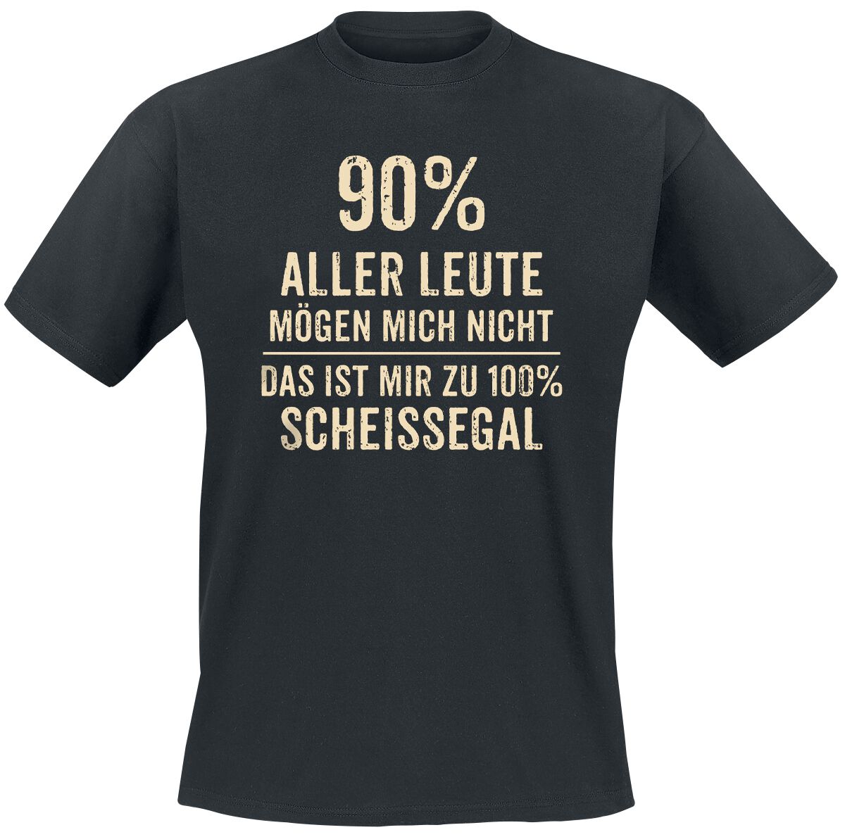 Sprüche T-Shirt – 90% aller Leute mögen mich nicht – Das ist mir zu 100% scheissegal – L bis 3XL – für Männer – Größe XL – schwarz Sprüche T-Shirt – 90% aller Leute mögen mich nicht – Das ist mir zu 100% scheissegal – L bis 3XL – für Männer – Größe XL – schwarz