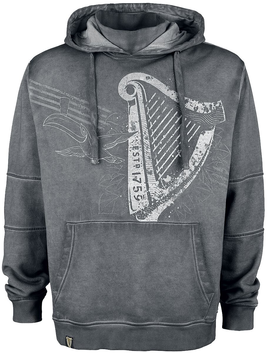 Guinness Harp Hooded sweater dark grey