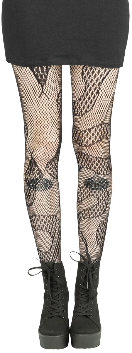Banned Alternative - Gothic Strumpfhose - Snakes Fishnet Tights  - für Damen - Größe  schwarz