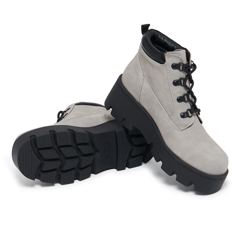 Thumbnail - KOI Novus KOI Chunky Lace Up Boots Boot grau in EU38