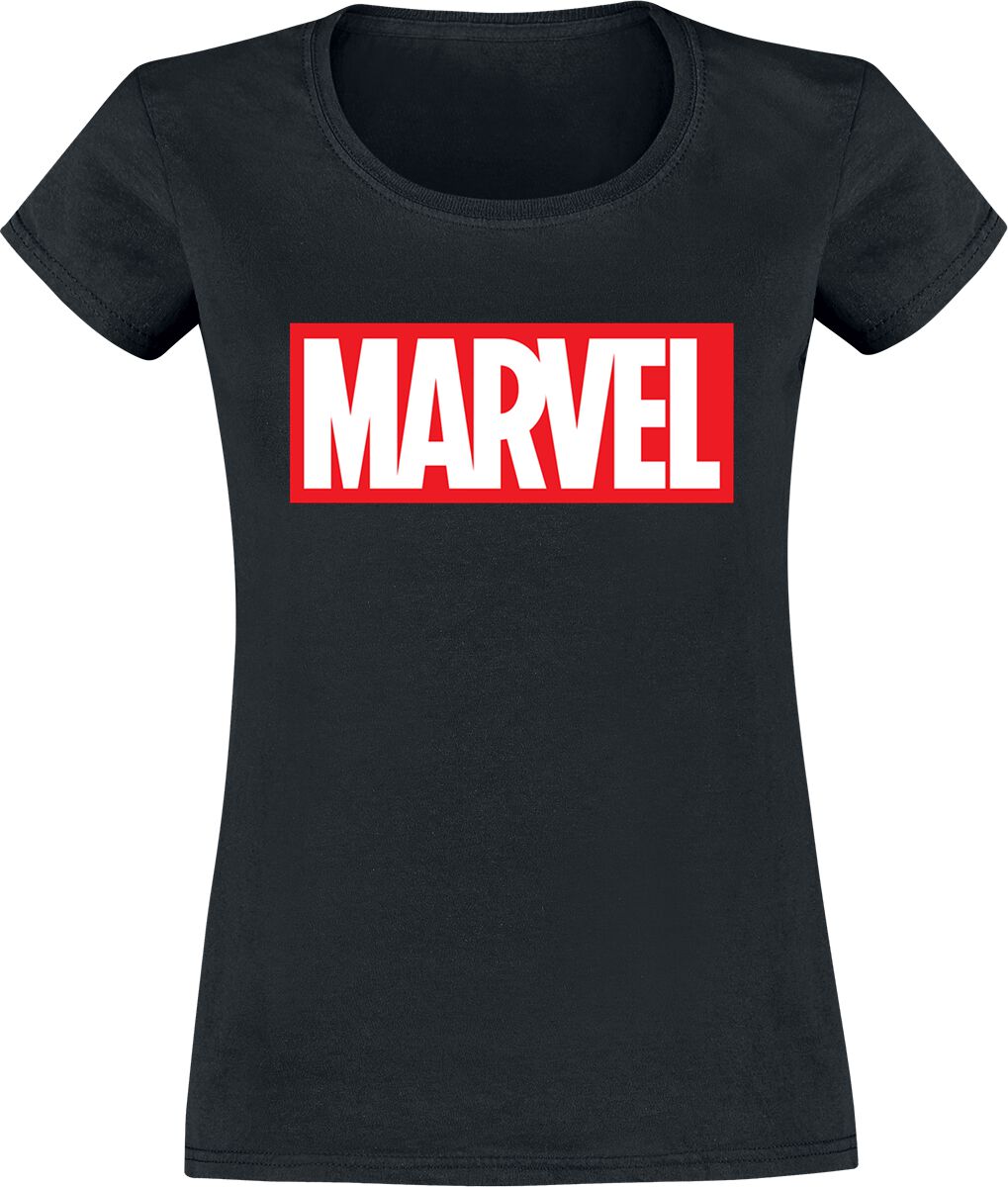 T-Shirt Manches courtes de Marvel - Logo - XS à XXL - pour Femme - noir