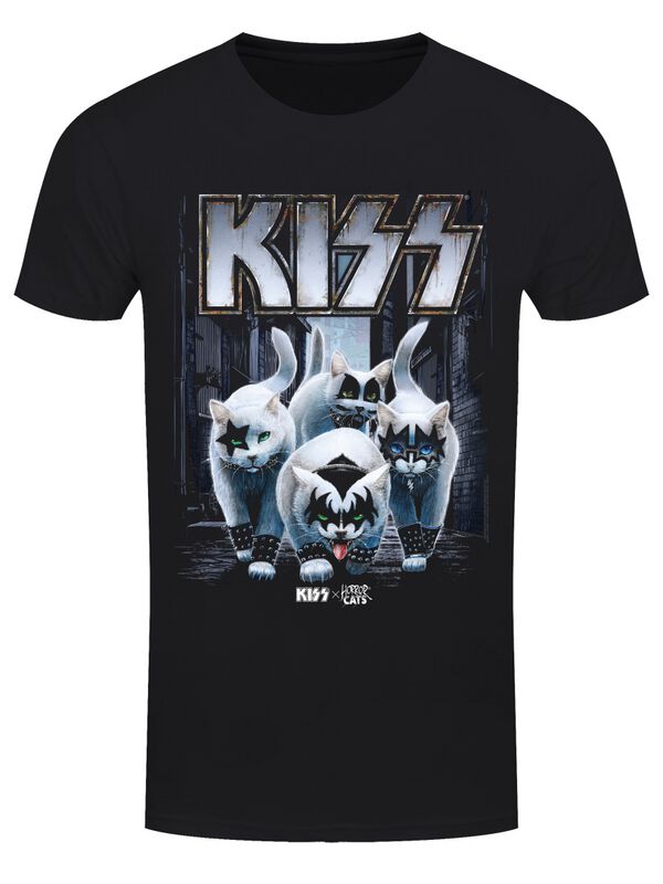 Kiss T-Shirt - Horror Cats Creatures - S bis 3XL - für Männer - Größe S - schwarz  - Lizenziertes Merchandise!