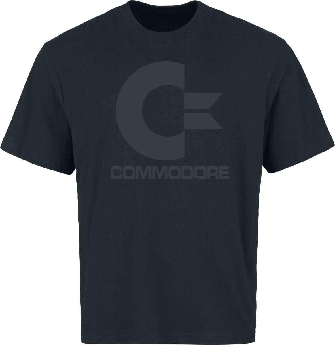 Commodore 64 - Gaming Oversize T-Shirt - Black Logo - Oversize - S bis 3XL - für Männer - Größe S - schwarz