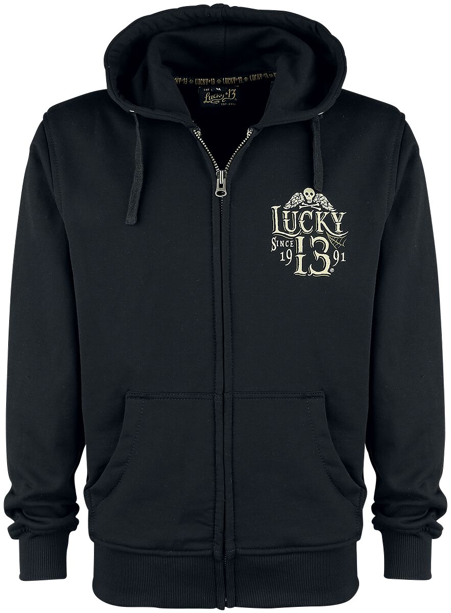Lucky 13 Dead Skull Kapuzenjacke schwarz