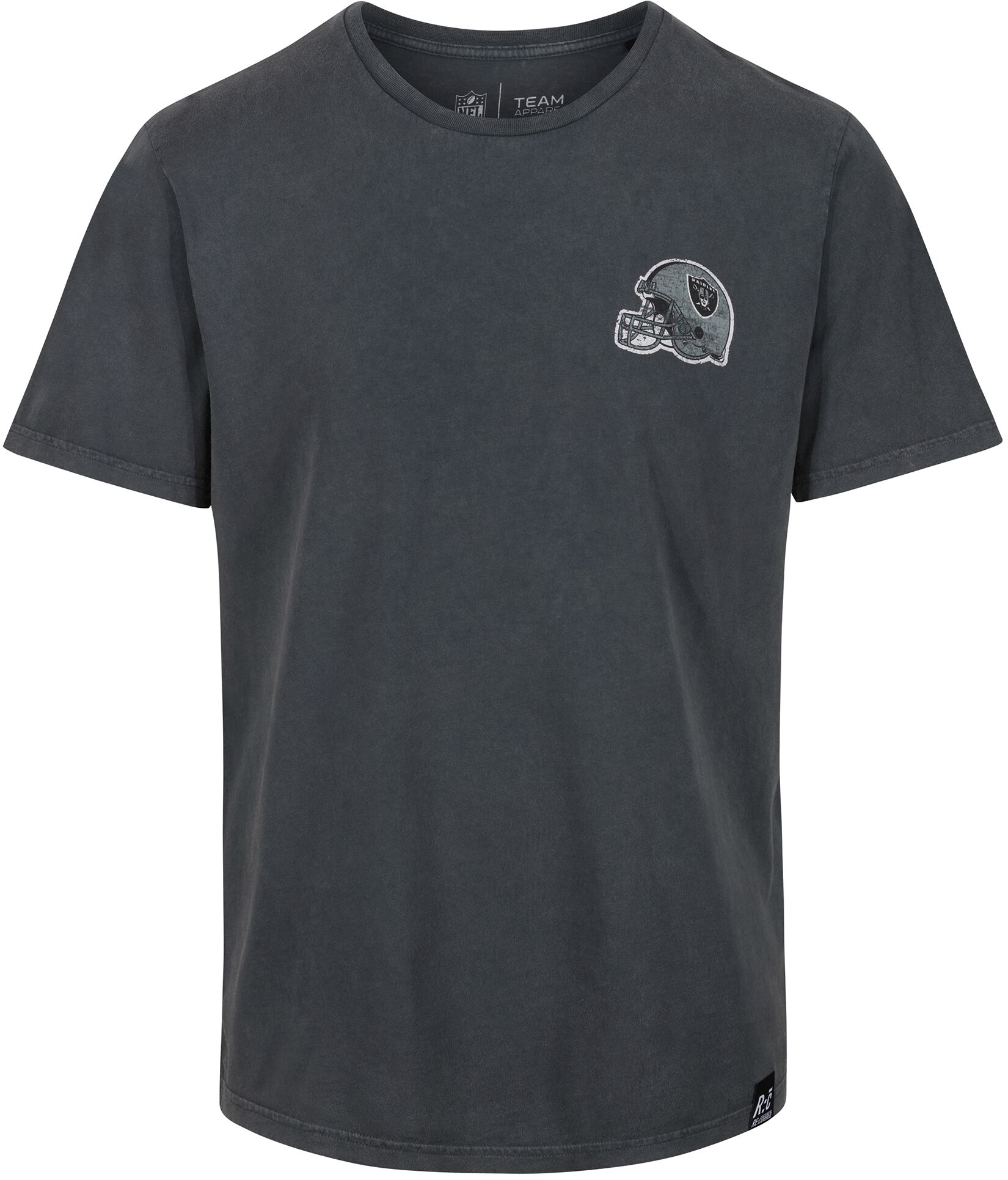 Recovered Clothing T-Shirt - NFL Raiders College Black Washed - S bis XXL - für Männer - Größe XXL - multicolor