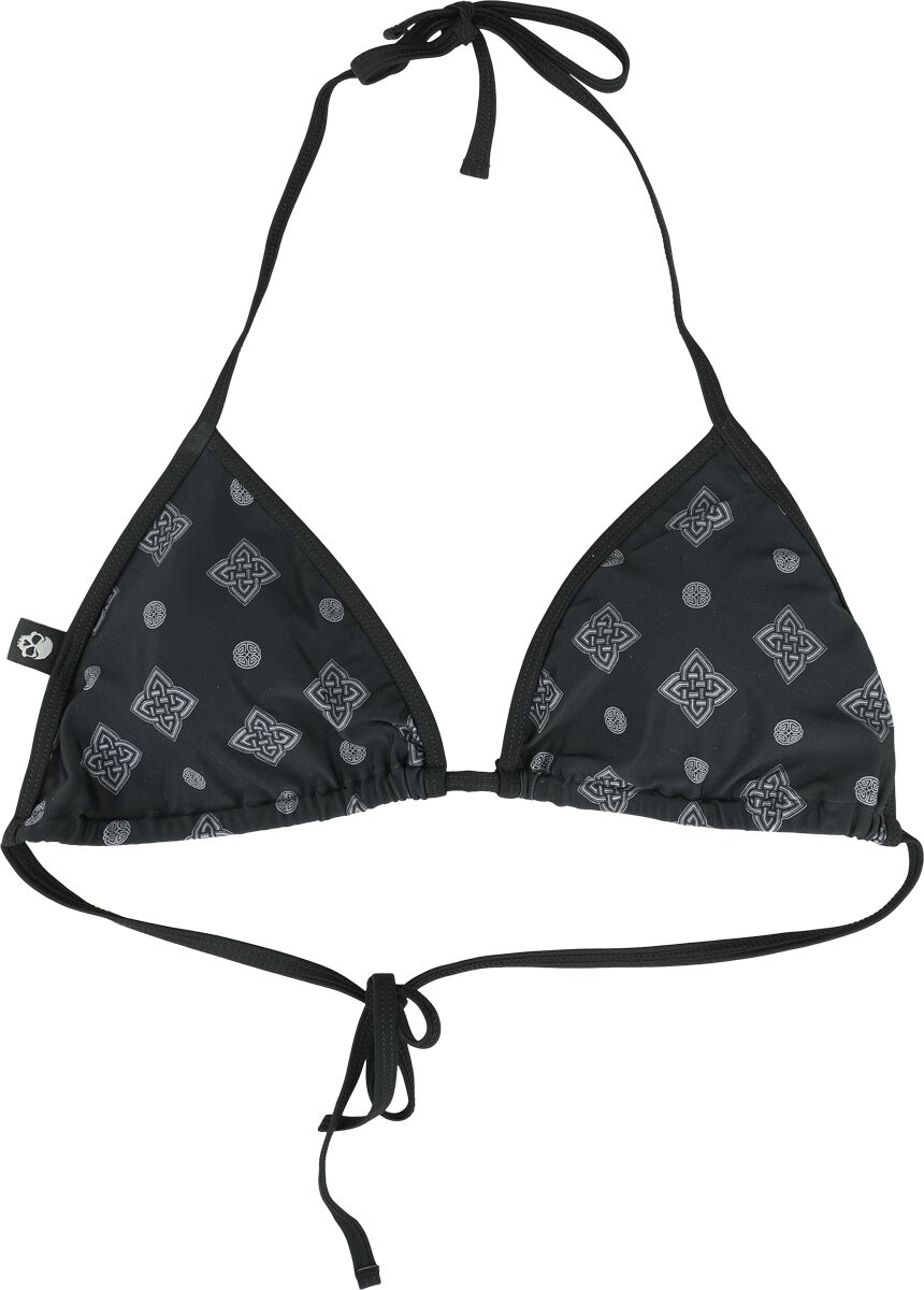 Black Premium by EMP Bikini-Oberteil - Bikini Top With Celtic Prints - S bis XXL - für Damen - Größe S - schwarz