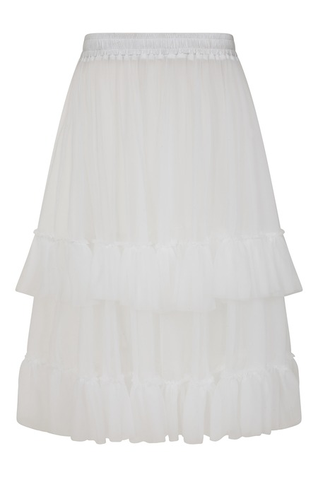Banned Retro Midirok - Mia Petticoat - voor Vrouwen - wit