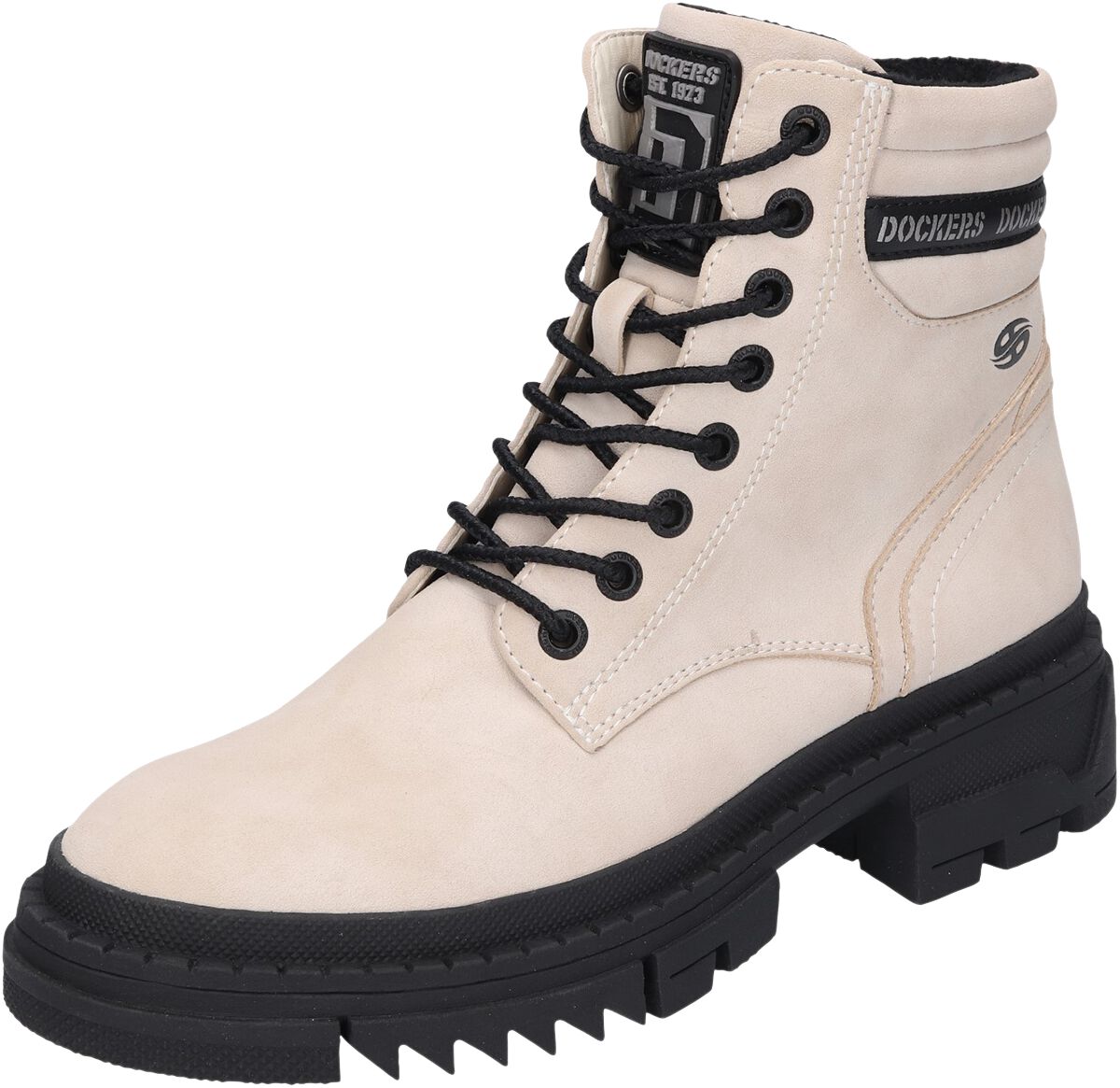 Dockers by Gerli Lace-Up Boots Boot cream black