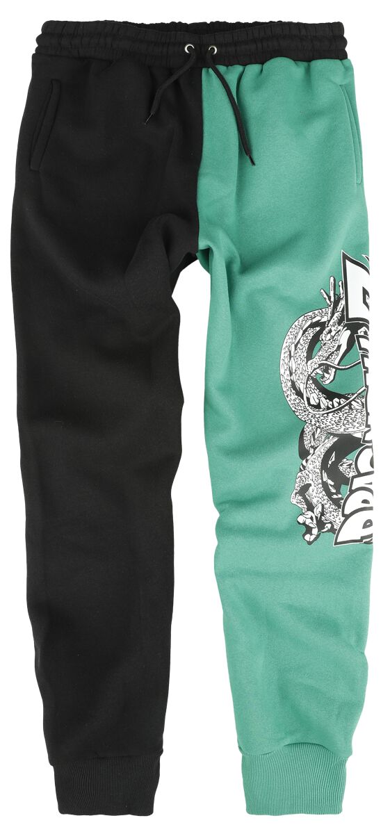Image of Pantaloni tuta Gaming di Dragon Ball - Z - Shenlong colour patchwork - S a 3XL - Uomo - nero/verde