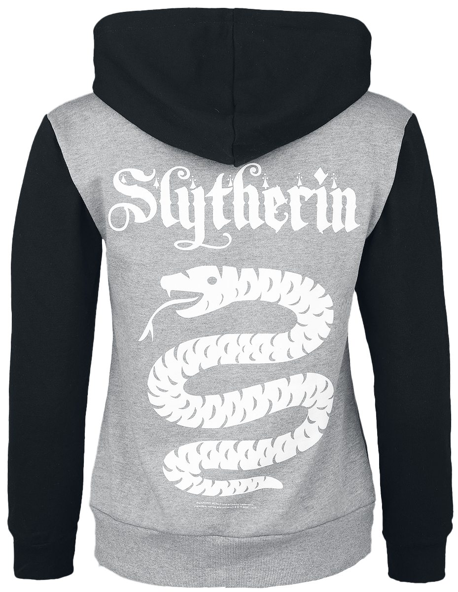Harry Potter Slytherin Kapuzenjacke grau schwarz