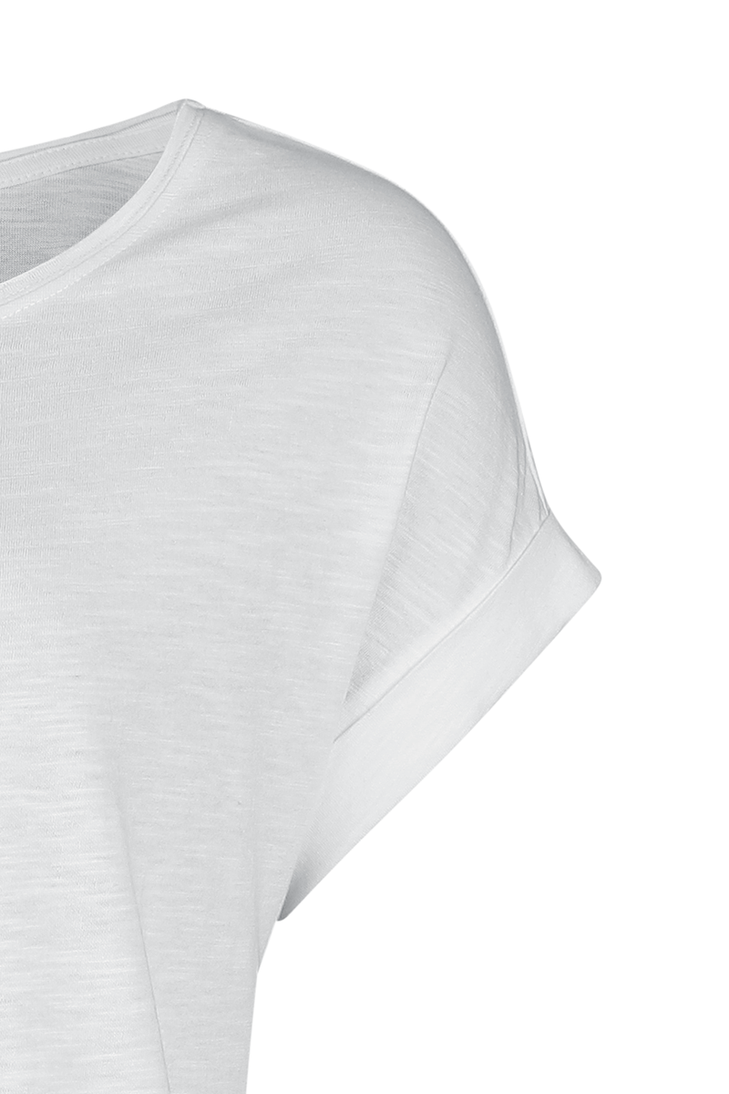 Thumbnail - RED by EMP Long Back Shaped Slub Tee T-Shirt weiß in 3XL