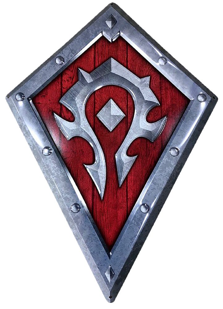 Levně World Of Warcraft Horde Shield plechová cedule stríbrite cervená