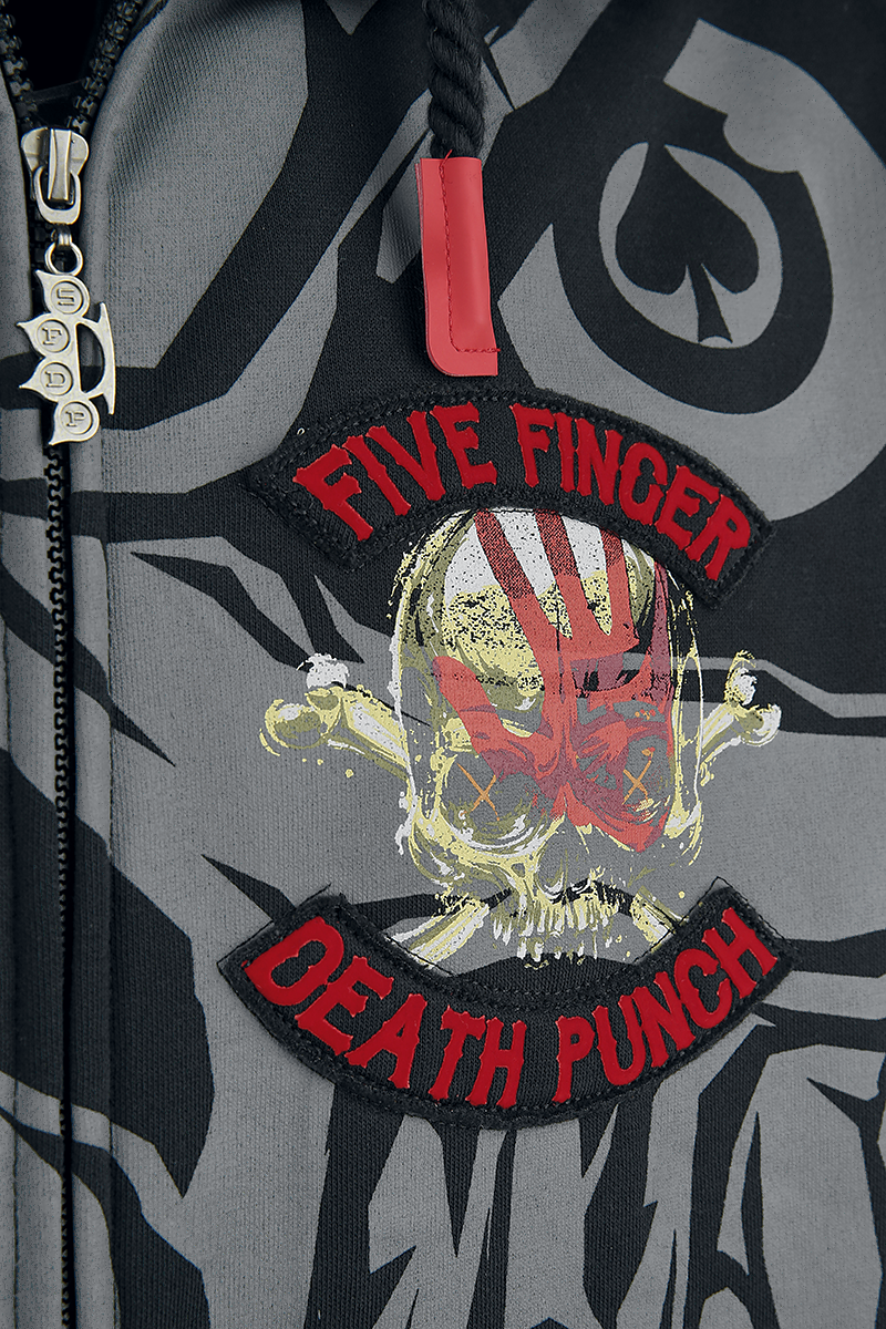 Five Finger Death Punch EMP Signature Collection Kapuzenjacke schwarz rot