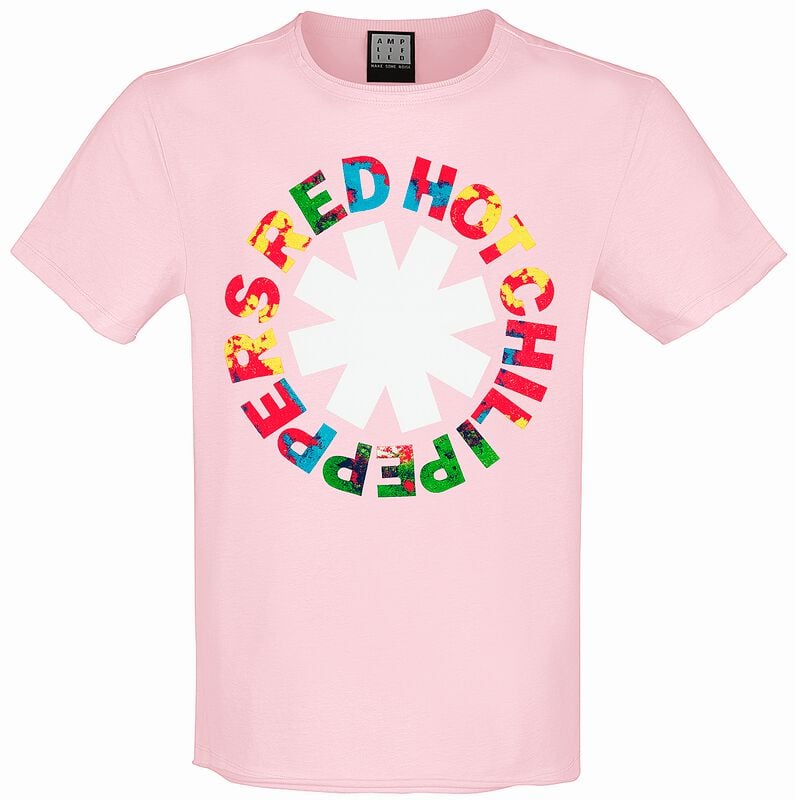 Red Hot Chili Peppers T-shirt - Logo Neon - S tot XL - voor Mannen - roze