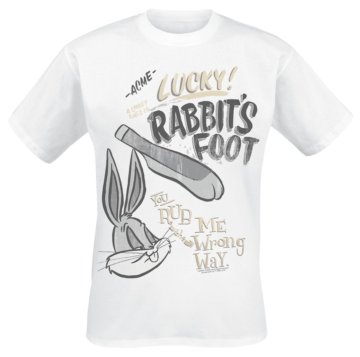 Looney Tunes You Rub Me The Wrong Way T-Shirt white