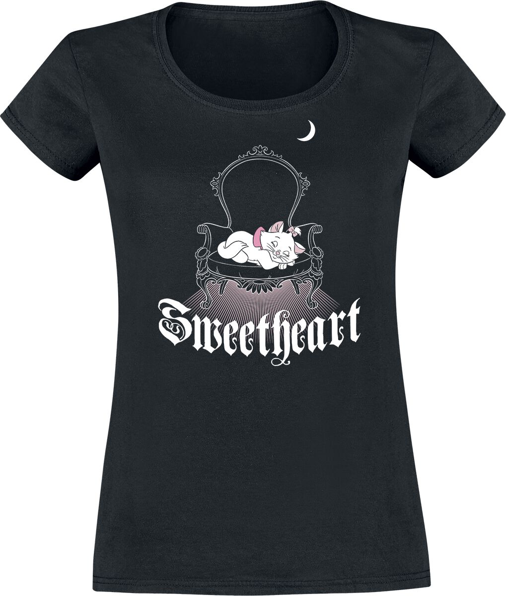 T-Shirt Manches courtes Disney de Les Aristochats - Sweetheart - S à XL - pour Femme - noir