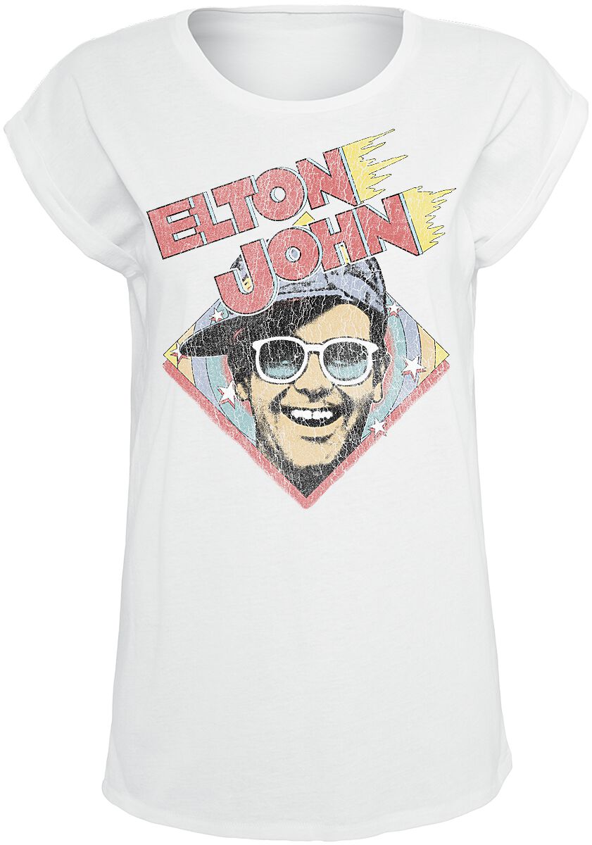 Elton John Diamond T-Shirt white