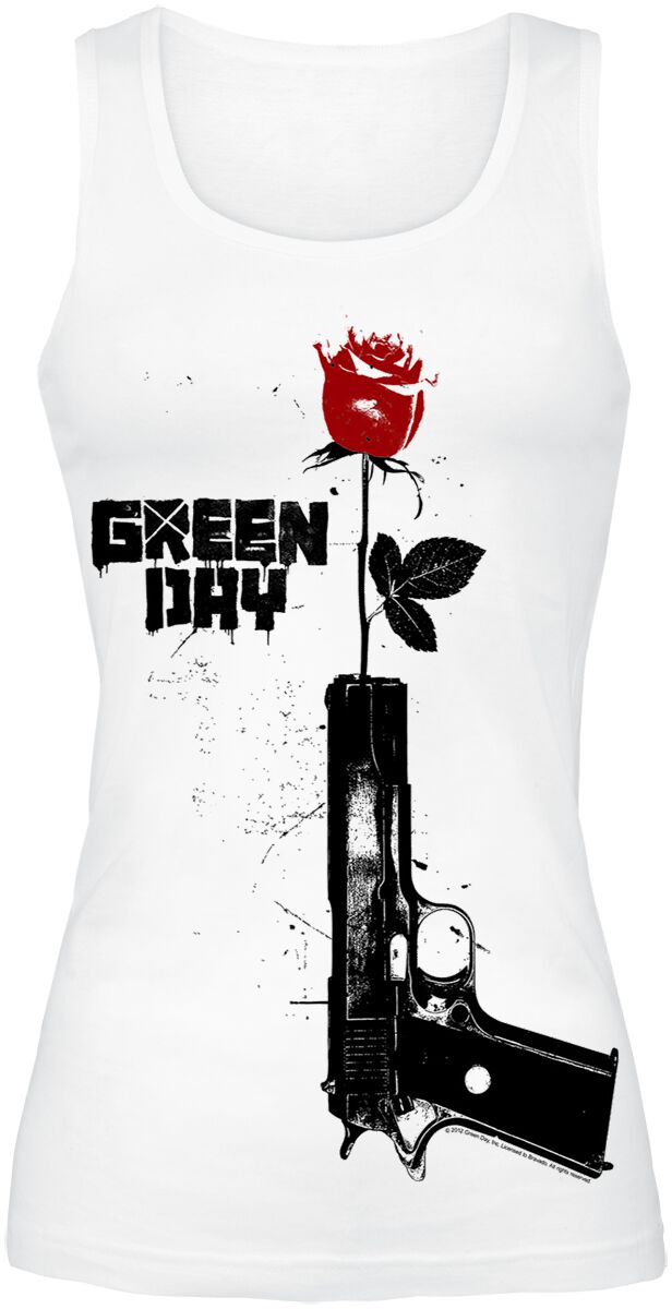 Top de Green Day - Progression - S à XL - pour Femme - blanc