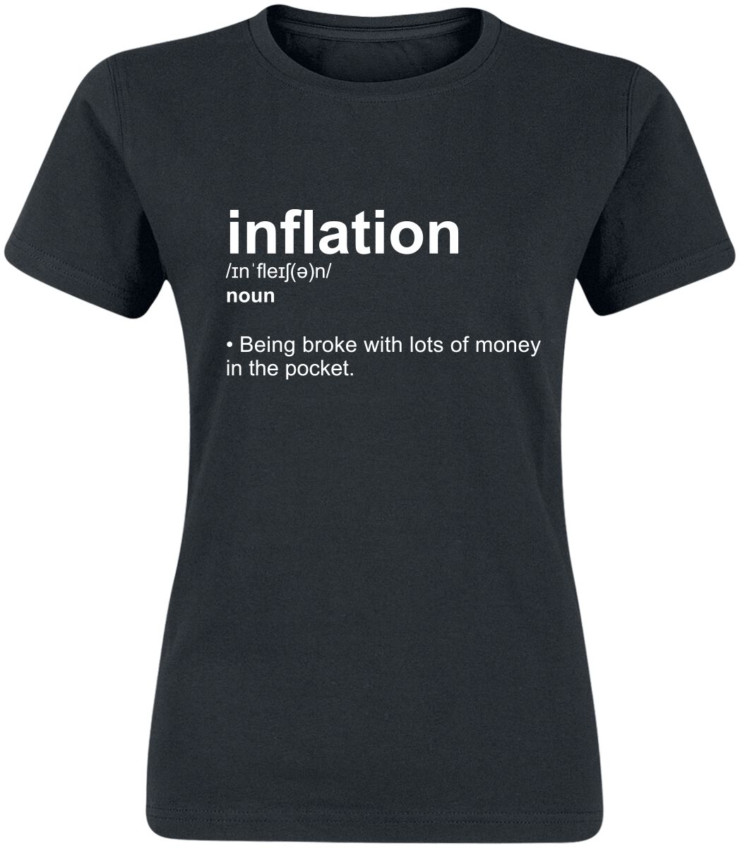 Sprüche Definition Inflation T-Shirt schwarz – 36.13% Rabatt