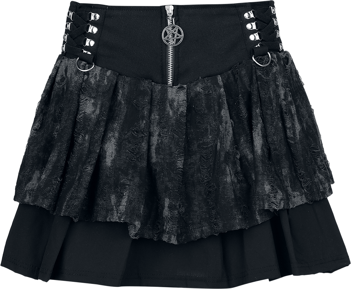 Heartless  Mini Skirt - Nicandra Skirt - for Women - black-grey