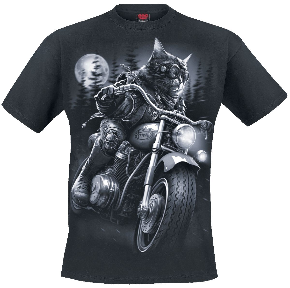 Spiral T-Shirt - Nine Lives - S bis 4XL - für Männer - Größe XL - schwarz