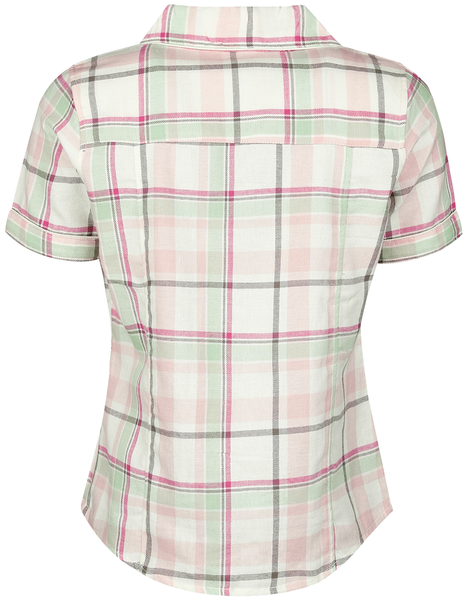 Queen Kerosin - Rockabilly Bluse - Checked Blouse - XS bis XXL - für Damen - Größe S - multicolor